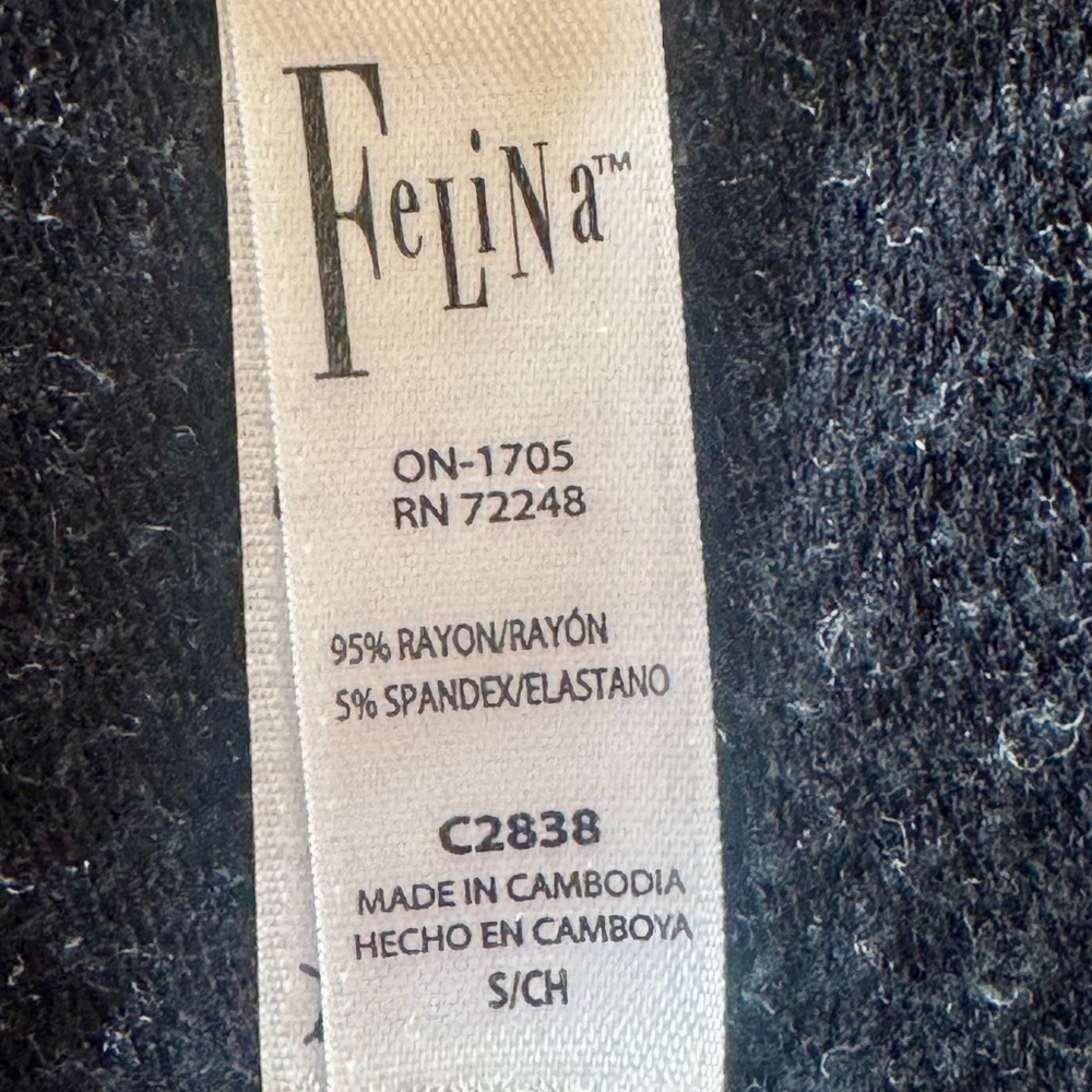 Lounge Top Crewneck Long Sleeve Heathered Charcoal Gray Small - Picture 6 of 10